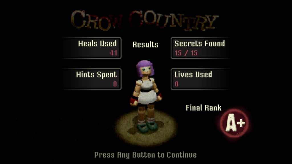 How To Get A+ Rank In Crow Country