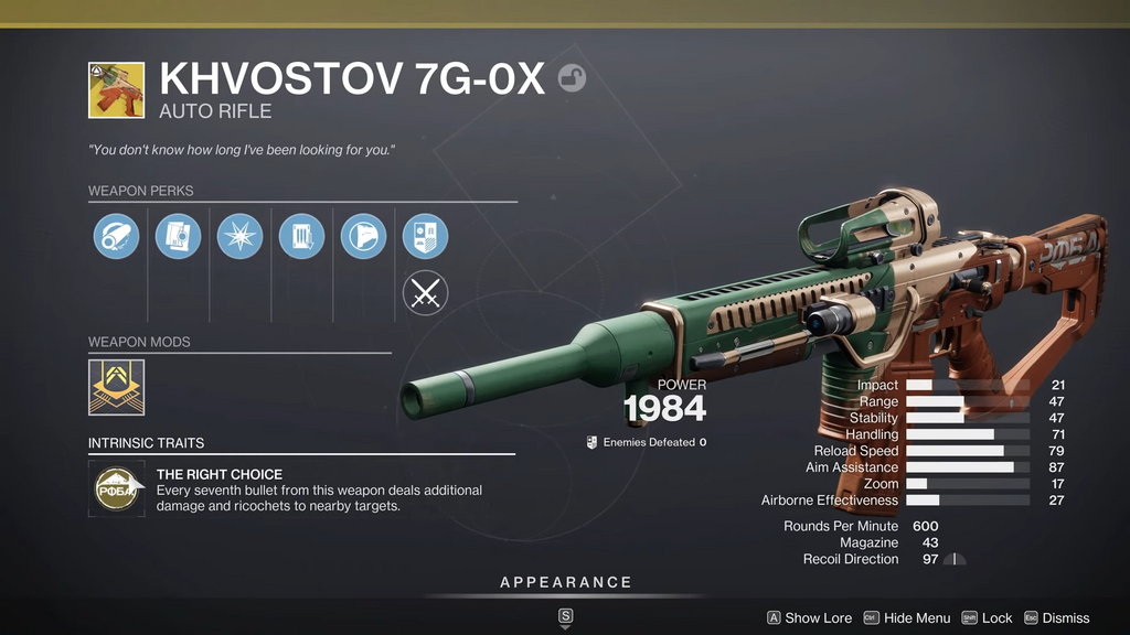 How To Get Exotic Khvostov 7G-0X In Destiny 2 The Final Shape
