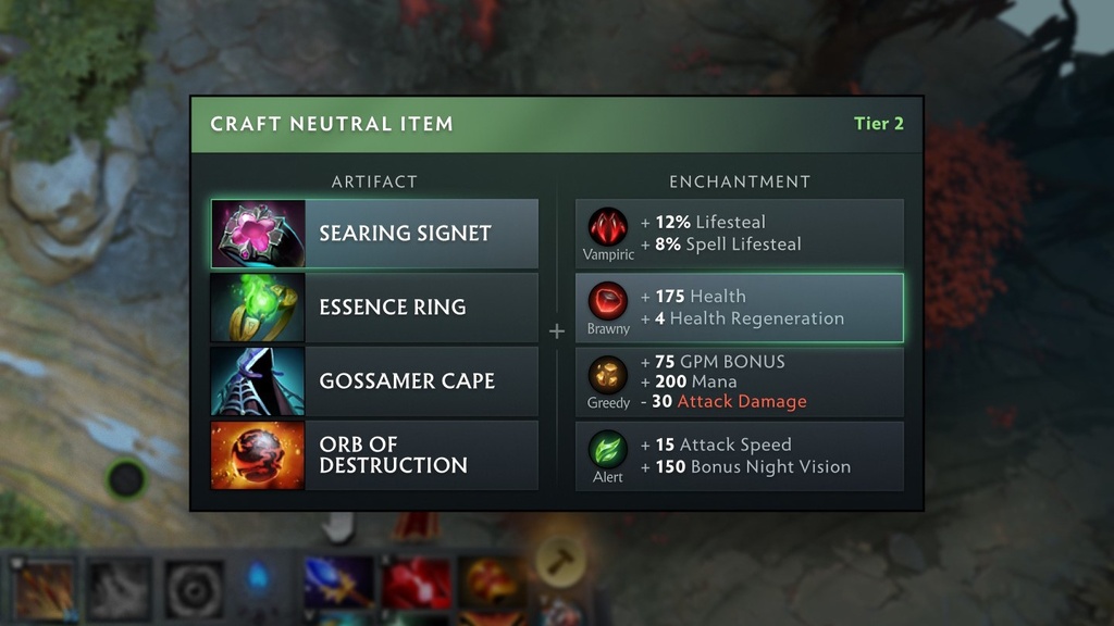 Dota 2 Neutral Item Enchantments