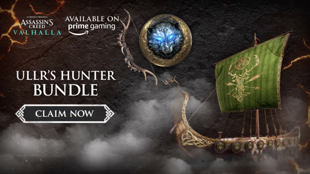 Assassin’s Creed Valhalla – Ullr Hunter bundle free with Prime Gaming