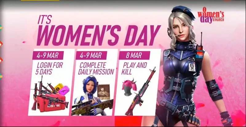 Free Fire Happy Women’s Day Event: How to get crates, heroes, and more for free