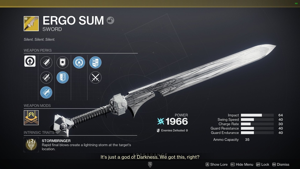 How To Get Ergo Sum Exotic Sword In Destiny 2 The Final Shape