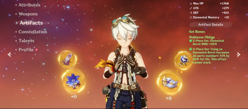 Genshin Impact: Noblesse Oblige Artifact Set Location & Domain