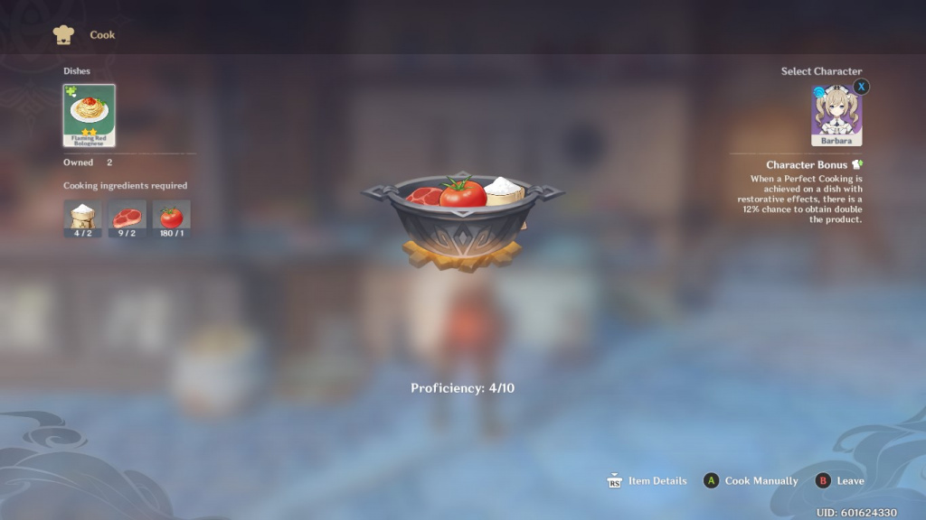 How to cook and get Flaming Red Bolognese in Genshin Impact