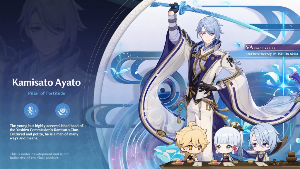 Who are Ayato English and Japanese voice actors in Genshin Impact