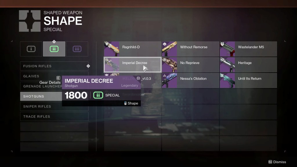Destiny 2 Crafting Glitch Provides Exotic Weapon Perks