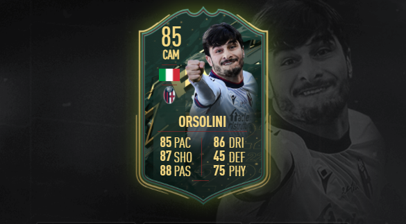 FIFA 22 Riccardo Orsolini Wildcard SBC: Cheapest solutions, rewards, stats