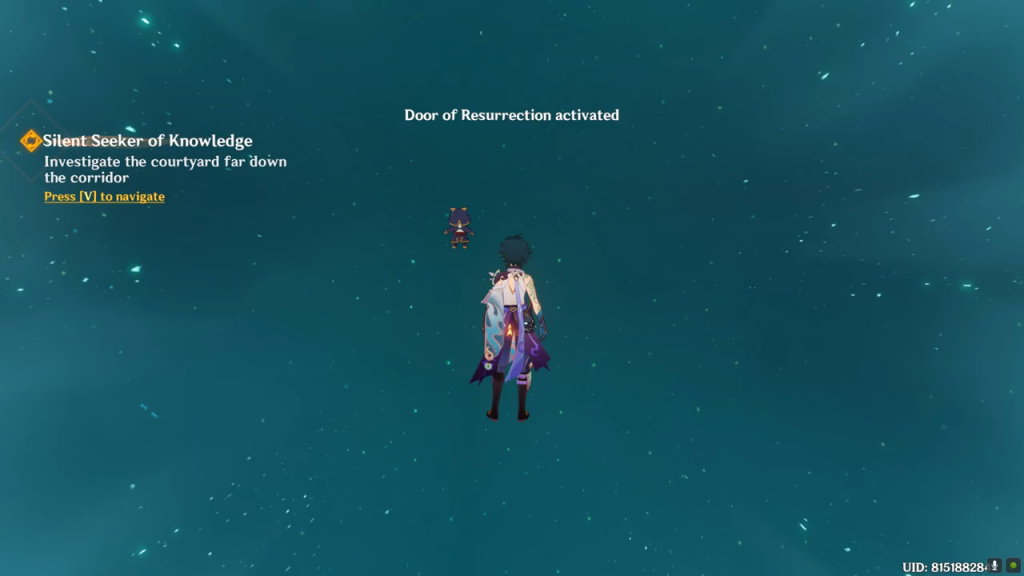 Genshin Impact – Investigate The Courtyard Far Down The Corridor