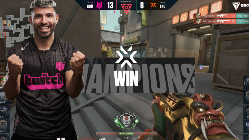 Sergio Agüero pops off after KRÜ’s victory over Fnatic