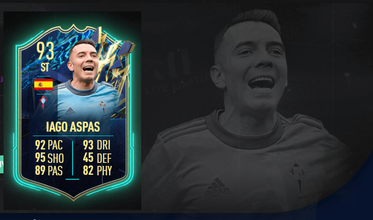 FIFA 22 Iago Aspas TOTS SBC – Cheapest solutions, rewards, stats