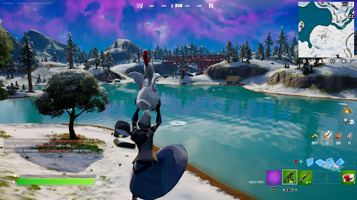 How to fly with a chicken in Fortnite Winterfest