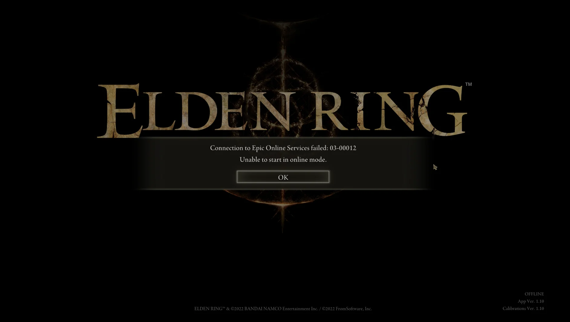 Elden Ring Connection To Epic Online Services Failed Error Fix