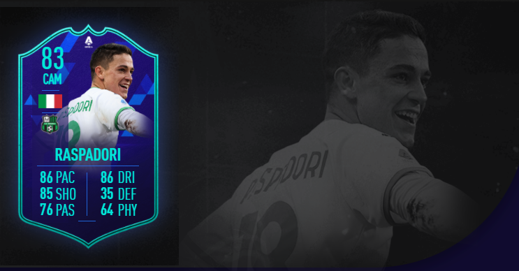 FIFA 22 Giacomo Raspadori Serie A January POTM SBC: Cheapest solutions, rewards, stats