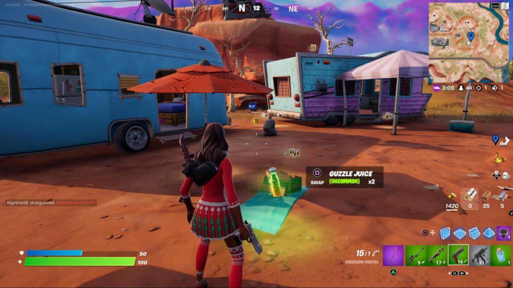 How to quickly find guzzle juice in Fortnite