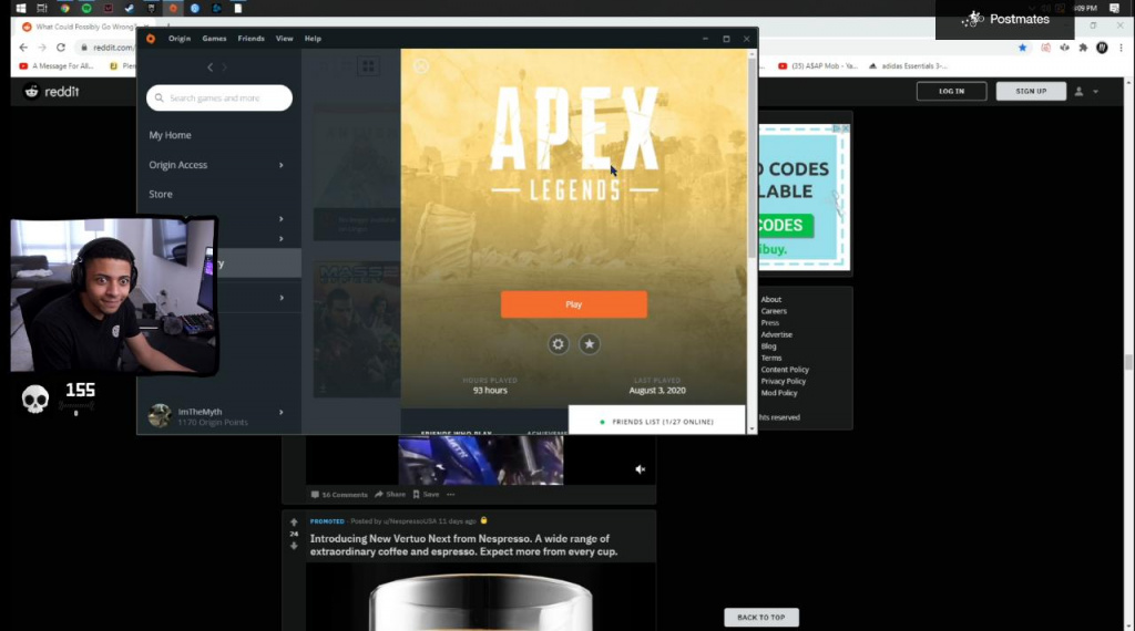 Myth gets bombarded with racial slurs in Apex Legends after making lobby public