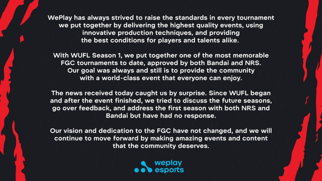 Bandai Namco and NRS cut ties with WePlay after scam bet partnership comes to light