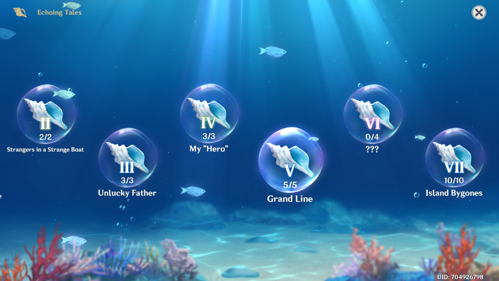 Genshin Impact: Echoing Tales Act II Conch locations