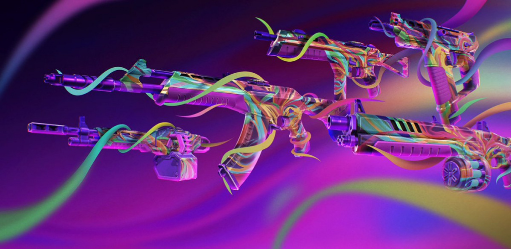 Leak reveals rainbow themed Sensation skins coming to Valorant