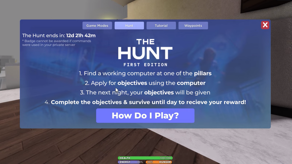 How To Get The Hunt Badge In SCP 3008