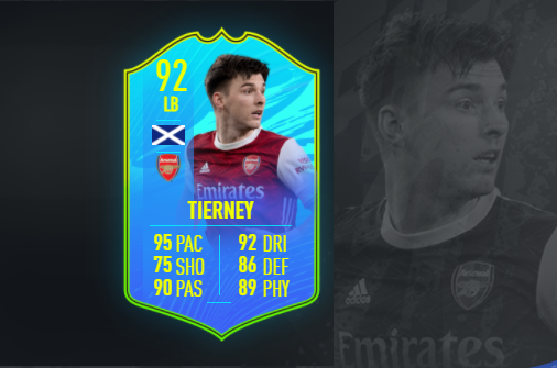 FIFA 21 Kieran Tierney FOF SBC: Cheapest solutions, rewards, stats