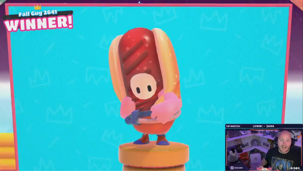 TimTheTatman gets his first Fall Guys victory to over 300k viewers