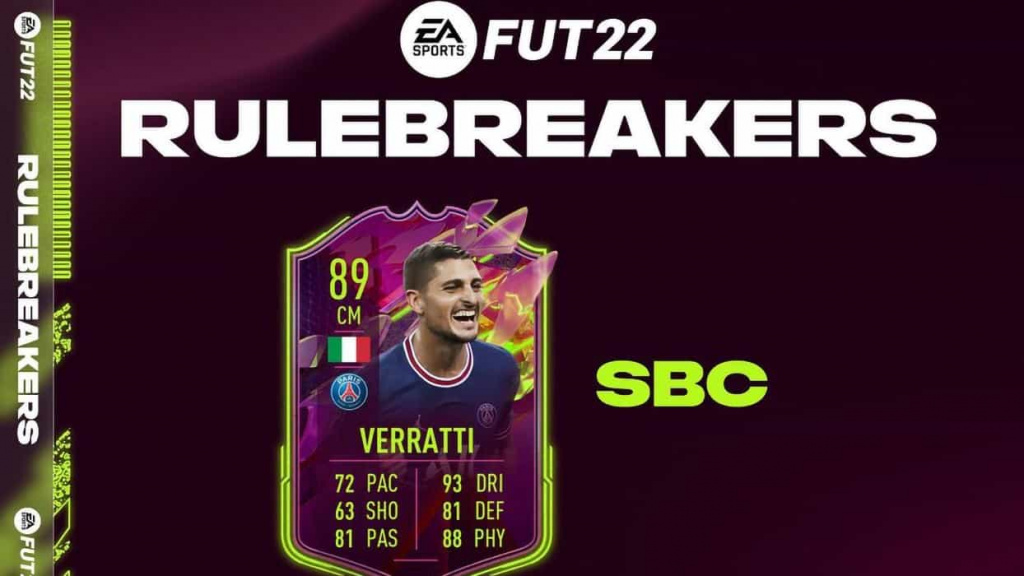 FIFA 22 Verratti Rulebreakers SBC: Cheapest solutions, rewards, stats