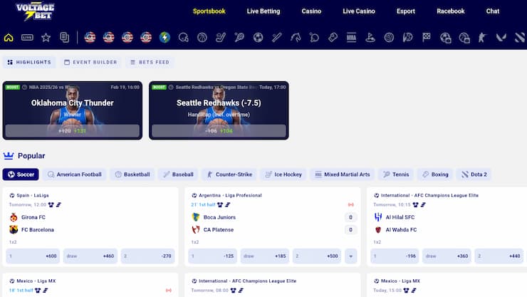 An image of VoltageBet, one of the best Arizona sportsbooks