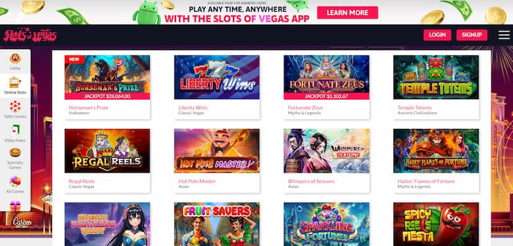 Slots of Vegas are among the best slot sites online