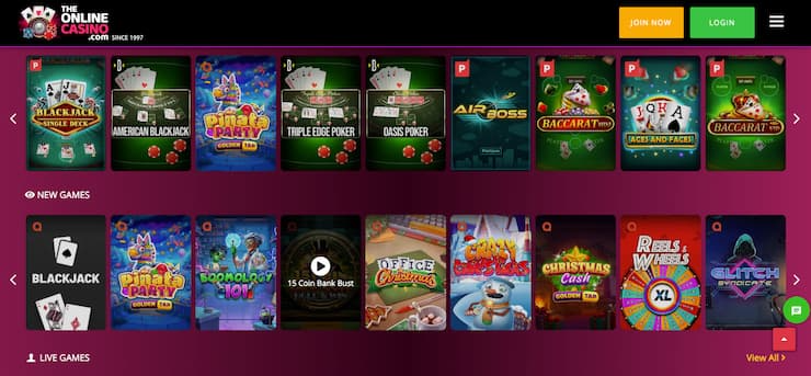 Live dealer games at The Online Casino for online casinos Maryland