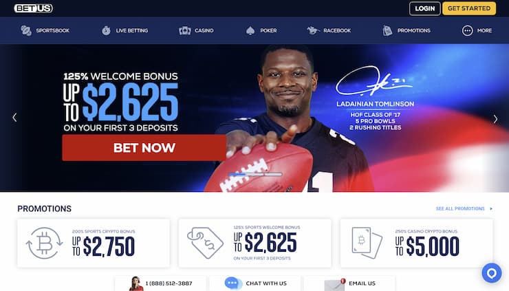 An image of BetUS and its great selection of sports betting markets for Idaho bettors.