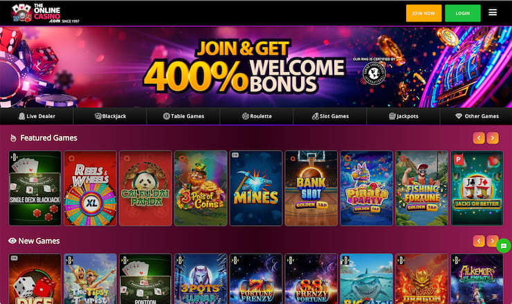 Starting the TheOnlineCasino experience