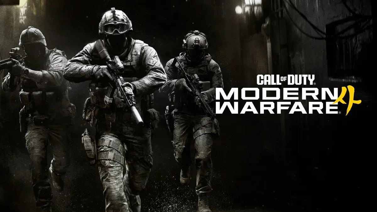 Three soldiers in tactical gear advancing with weapons in a dark alley.