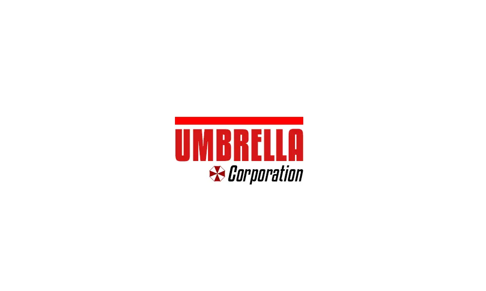 The red and white logo of the Umbrella Corporation from the Resident Evil series.