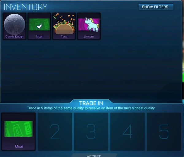 Rocket League Trade In update New menu and system explained, how non