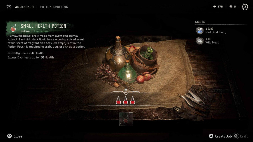 How to craft health potions in Horizon Forbidden West