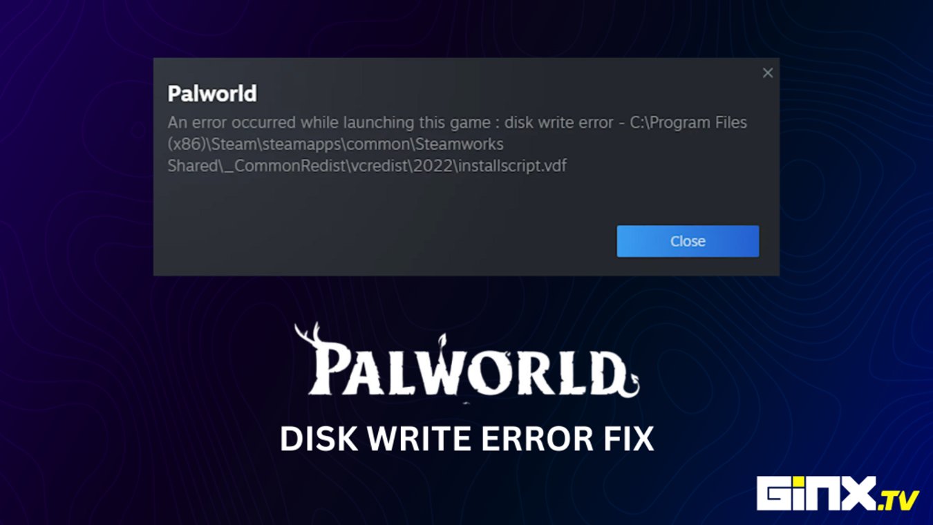 Palworld Disk Write Error On Steam: How To Fix