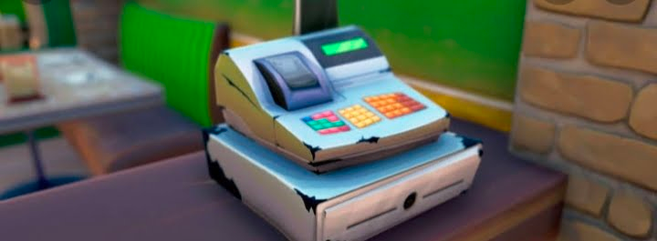 Press the interaction button to open Cash Registers in Fortnite. 