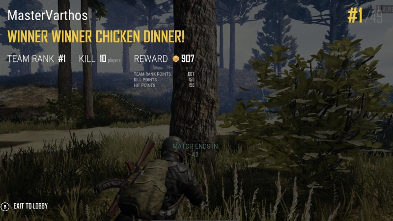 Winner winner, chicken dinner.