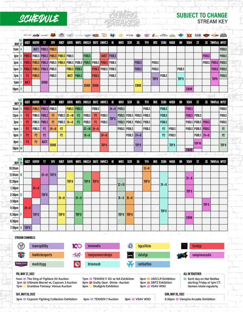 Combo Breaker 2022 Schedule, games, prize pool, stream GINX TV