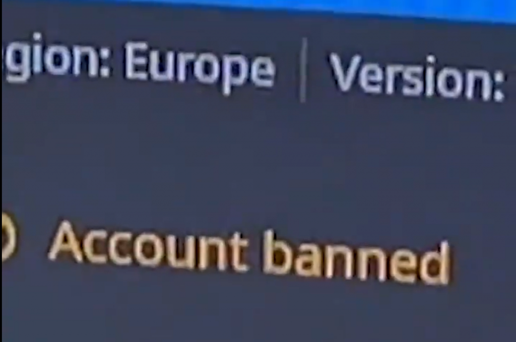 account banned