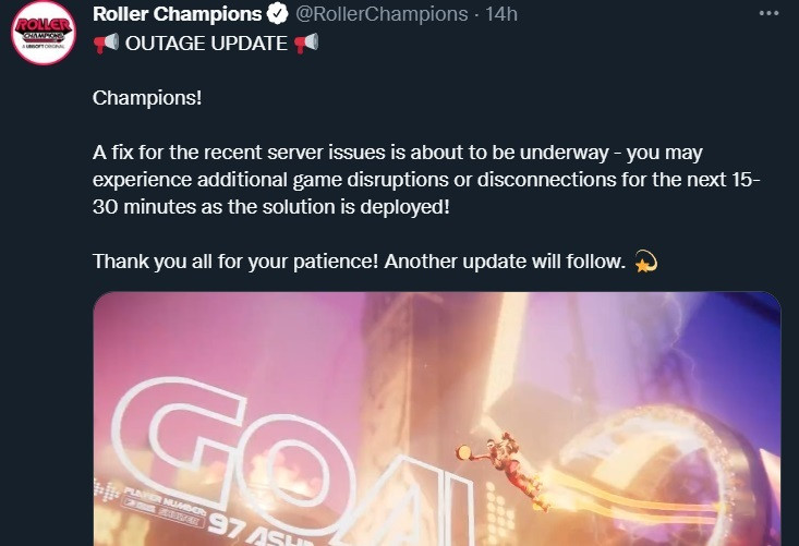 Roller Champions servers down how to check status connection issues PC Playstation xbox switch Ubisoft login errors