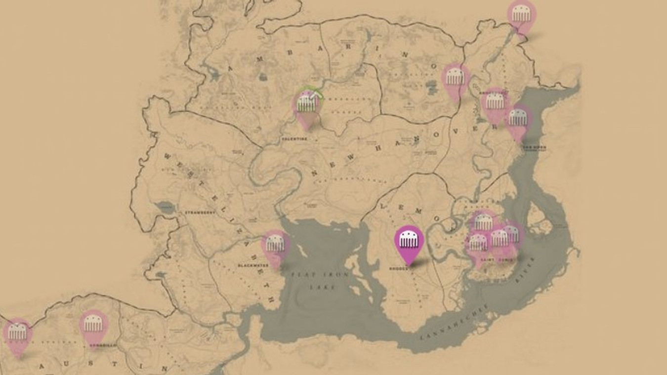 Red Dead Online Rosewood Hairbrush Locations