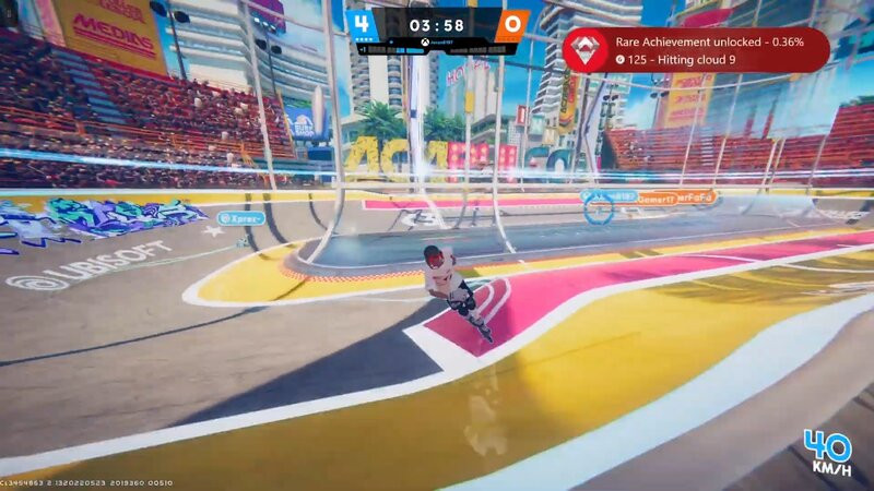 How to touch the ceiling in Roller Champions receiving the achievement for touching the ceiling