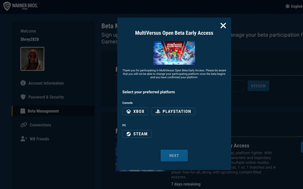 multiversus open beta early access