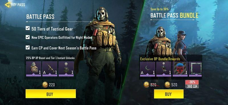 Difference between battle pass and battle pass bundle.