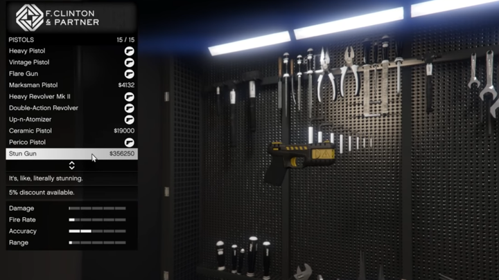 how to get a stun gun in gta 5 cheat