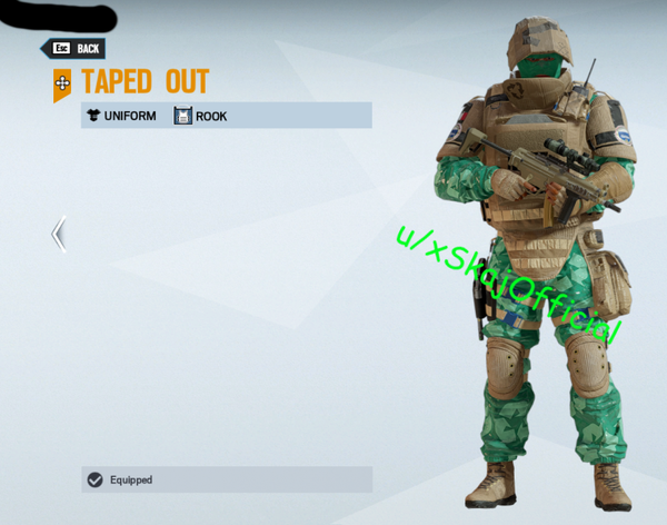 Tapet out uniform rainbow six siege leaked skins