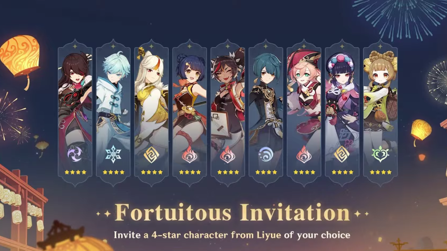 genshin impact 3.4 events guide lantern rite festival invite free four star character yaoyao