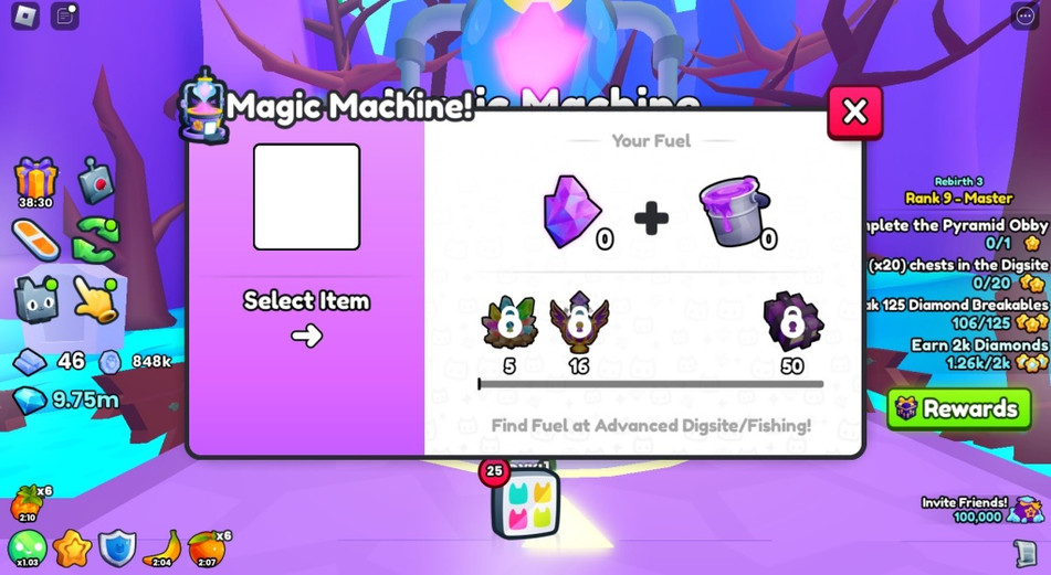 fuel magic machine pet sim 99