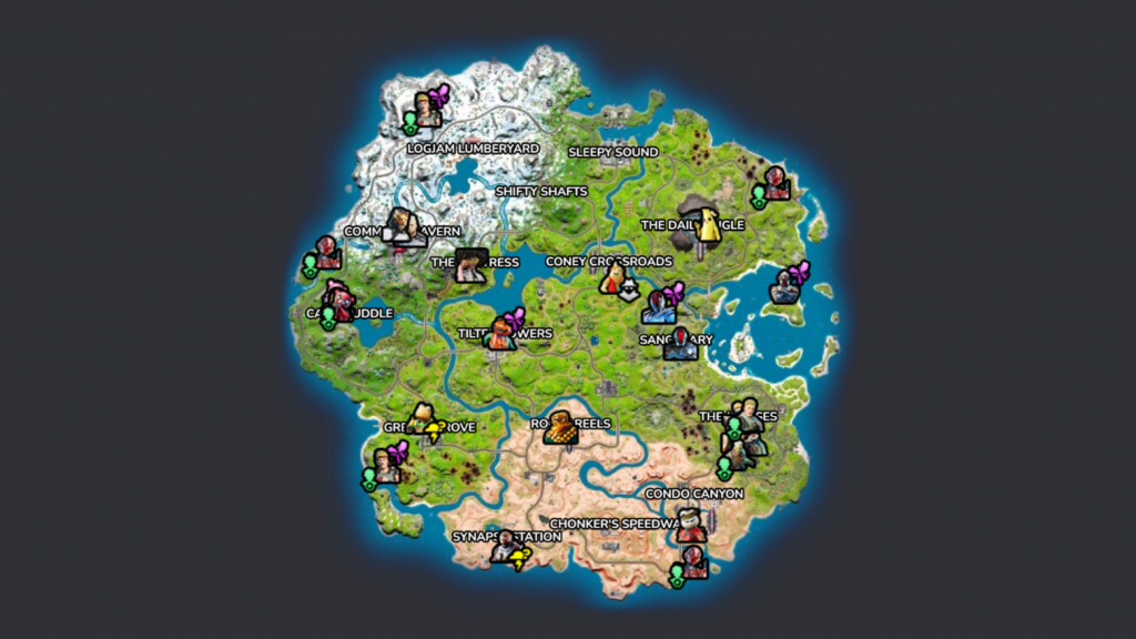 Locations of all the NPCs in Fornite Chapter 3 Season 2. 